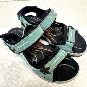 Ecco Yucatan Women’s Trail Hiking Sport Sandals Size 5.5-6 (36) Gray Teal